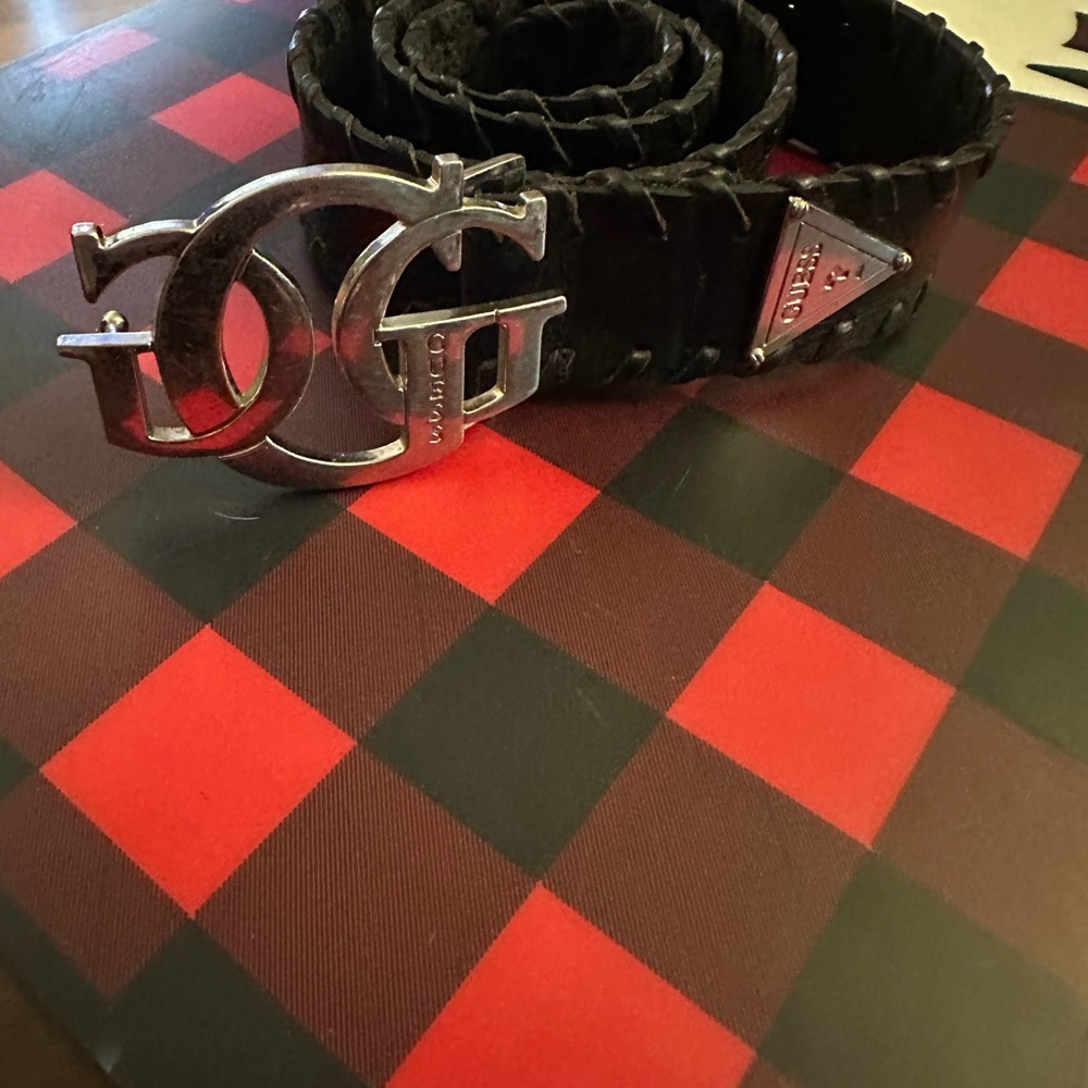 Guess Black Belt with Silver Buckle